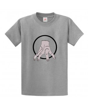 Thing The Addams Mysterious Family Hand Stiched Skin Full Moon Comical Unisex Kids and Adults T-Shirt